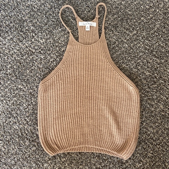 Love Tree Tan Knit Tank Top - Picture 2 of 6